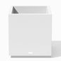 Veradek Block Series Cube Planter - Square Outdoor Planter - color: White, size: Small