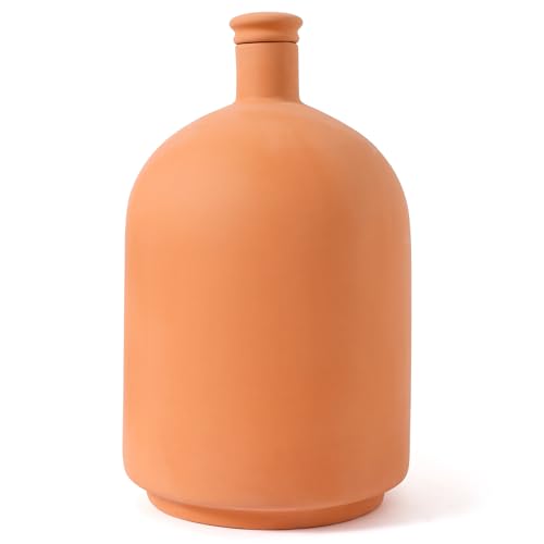 Large 3.3L Terracotta Watering Pots Ollas Self Watering Planter Watering System 10inch-Simple Irrigation Peripheral Water System Indoor Outdoor Plant Watering Globes Large Reservoir Bulbs - style: Ｅ