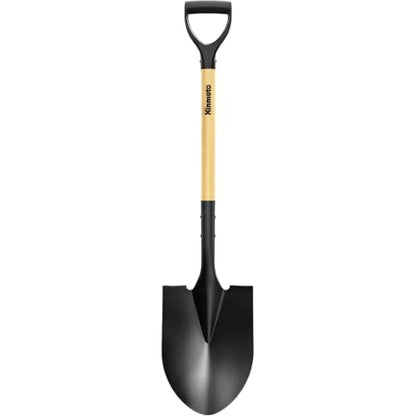 Heavy Duty Round Point Garden Shovel for Digging, 41 Inch D-Shaped Handle
