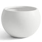 21.3"Dia x 14.8"H Extra Large Fiberstone Sphere Planter, White Round Pots - color: White, size: Extra Large