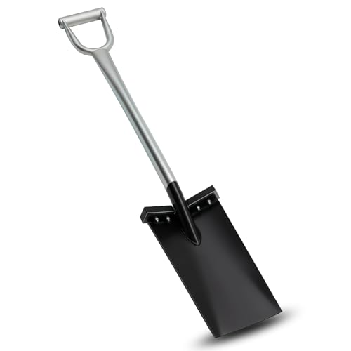 1 Pcs All Steel Trenching Spade with D-Grip Handle Removable Footpads