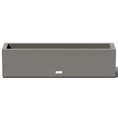 Veradek Block Series Trough Planter - Rectangular Outdoor Window Box - color: Gray