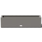 Veradek Block Series Trough Planter - Rectangular Outdoor Window Box - color: Gray