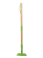 Small Garden Hoe-Kid's Size Wooden Handle Metal Head Hoe (Green)