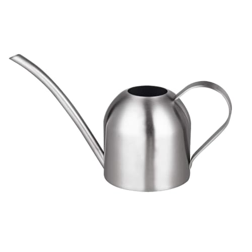 IMEEA Indoor Watering Can for House Plants 33oz/1L Brushed Stainless Steel Watering Can with Long Spout for Succulents, Bonsai - color: 33oz (Silver)