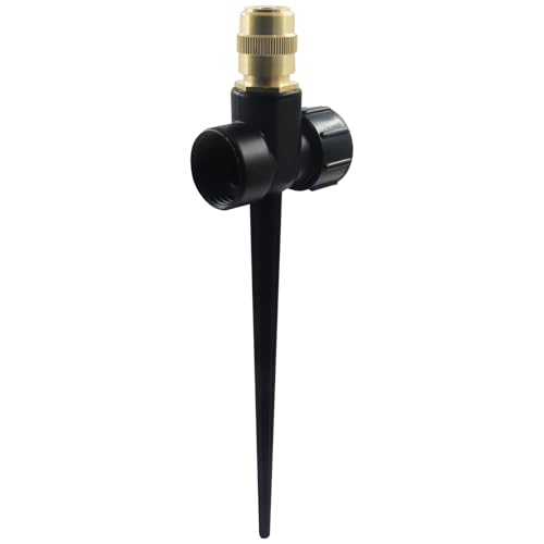 2 Pcs Metal Lawn Sprinklers, 360° Coverage Water Sprinkler, Black - color: Black,2pcs