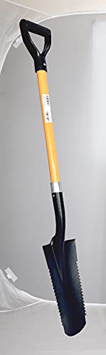 Ashman Drain Spade Teeth Shovel (2 Pack) - 48 Inches Long Handle Spade with D Handle Grip - Durable Handle with a Thick Metal Blade - Multipurpose Premium Quality Orange - size: 2 Pack, style: Drain Spade Teeth