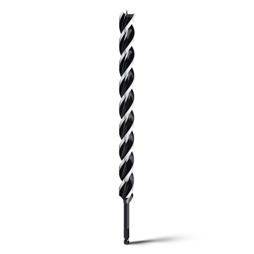 1-1/4" x 18" Auger Drill Bit for Soft and Hard Wood,Hex Shank - size: 1-1/4", style: 18"