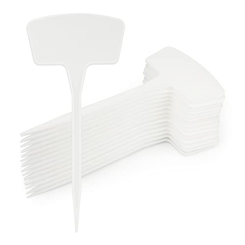 KINGLAKE GARDEN Plastic Plant Labels 10.4 inch 30 Pack Outdoor Garden Tags - color: White