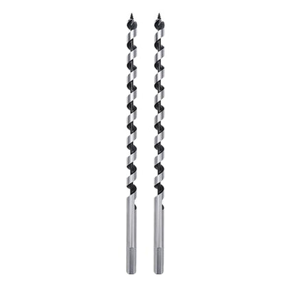 2 Pack 1/2 x 9 Auger Drill Bit for Wood,13x230mm Hex Shank Auger Bit - size: 1/2 in x 9 in