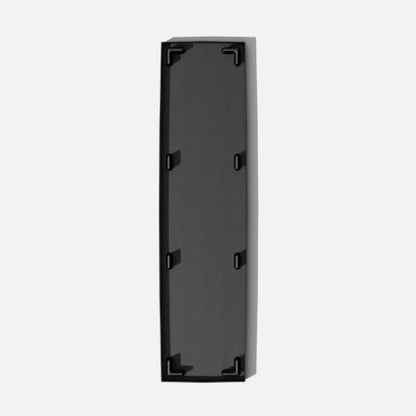 Veradek Block Series Span Planter & Drip Tray - Rectangular Outdoor Planter - color: Black, size: Medium - 2 pack with saucers