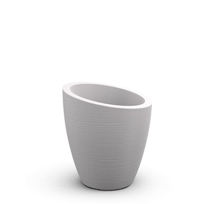 Mayne Modesto Polyethylene Resin 30" Round Planter in White - color: White, size: 30 Inch