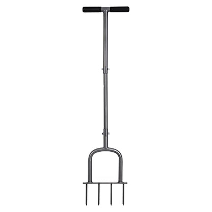 BARAYSTUS 4‑Prong Lawn Aerator Tool, Foot‑Step Spike Aerator