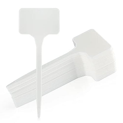 KINGLAKE GARDEN Large Plastic Plant Labels 6 Inch 50 Pack White Extra Large