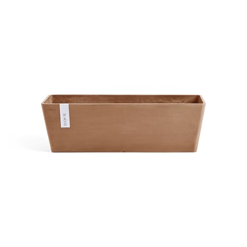 Ecopots Bruges Rectangular Flower Planter, Terracotta Color, 31.5" - color: Terracotta Color, size: 31.5"