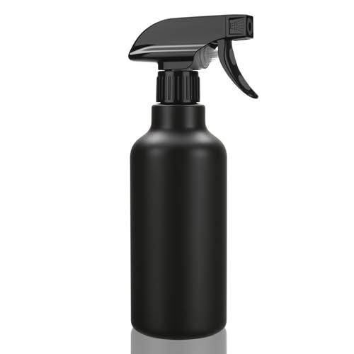 16.9oz/500ml Plastic Spray Bottles 1 Pack, Adjustable Mist/Stream - color: 16.9oz-Black