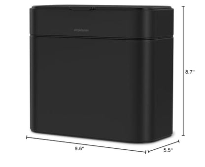 simplehuman Compost Caddy, 4L / 1.1 Gallon Countertop Kitchen Compost Bin with Magnetic Dock for Trash Can, Soft-Seal Lid, Removable Inner Bucket, Matte Black Steel - color: Matte Black