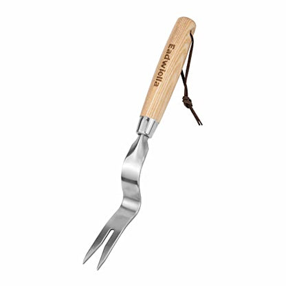 Dandelion & Crack Hand Weeder Puller with Solid Wood Handle - size: Weed Root Puller