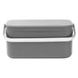 Brabantia Food Waste Caddy (0.48 Gal/Dark Gray) Kitchen Leftovers Can with Stay-Open Lid & Stainless Steel Handle for Composting - color: Gray