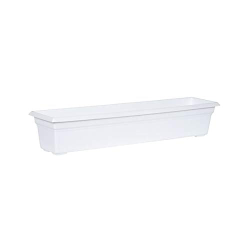Root & Vessel 16362 Countryside Flower Box Planter, 36-Inch, White. - color: White, size: 36-Inch