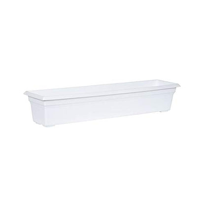 Root & Vessel 16362 Countryside Flower Box Planter, 36-Inch, White. - color: White, size: 36-Inch