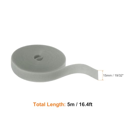 HARFINGTON Garden Plant Tape 16.4ft 19/32" Reusable Garden Plant Ties Strap Nylon Plant Twist Tie for Plant Gardening Home Office, Gray - color: Gray, size: 16.4ft x 19/32"