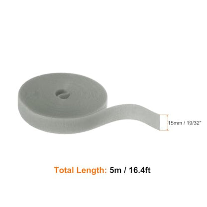 HARFINGTON Garden Plant Tape 16.4ft 19/32" Reusable Garden Plant Ties Strap Nylon Plant Twist Tie for Plant Gardening Home Office, Gray - color: Gray, size: 16.4ft x 19/32"