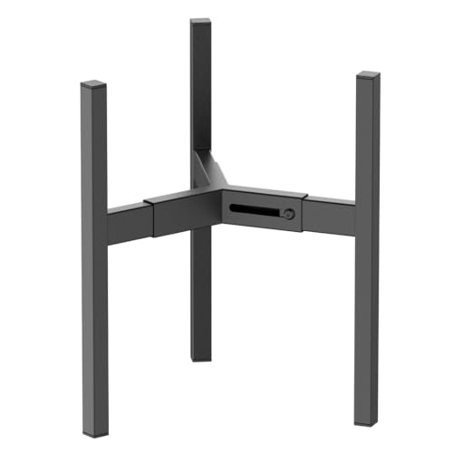 Metal Plant Stand, Adjustable Size Fits 10 12 13 14 15 16 Inches Large Planter Pot,Mid Century Expandable Plant Holder Indoor Outdoor Corner (HeavyBlack-III, Fits all pots between 8" and 16") - color: HeavyBlack-III