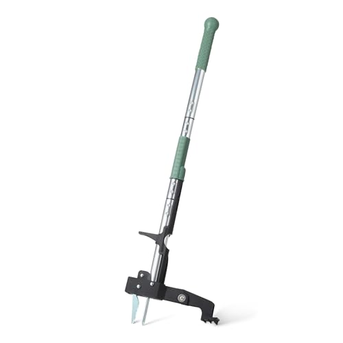 Amazon Basics Stand Up Weed Puller for Garden and Backyard, 4 Claw, 39.61", Black/Olive - style: Weed Puller