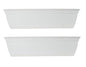The HC Companies Eclipse Window Planter Box, 30 Inch, White, 2-Pack - color: White, size: 30" (Pack of 2)