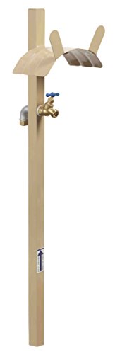 Liberty Garden Products 693 Free Standing Garden Hose Stand With Brass Faucet, Holds 150-Feet of 5/8-Inch Hose - Tan - style: Hose Stand with Bib - Tan