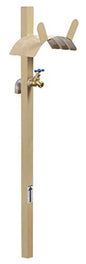 Liberty Garden Products 693 Free Standing Garden Hose Stand With Brass Faucet, Holds 150-Feet of 5/8-Inch Hose - Tan - style: Hose Stand with Bib - Tan