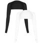 2 Pack Cooling Shawl Arm Sleeves Sun Sleeves for Women UV Protection Arm Sleeve with Finger Hole for Golfing - color: Black+white