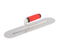 Professional Concrete Finishing Trowel, Stainless Steel Blade with Soft Grip Handle, Silver and Red, 16 x 4 Inch - size: 40cm*10cm