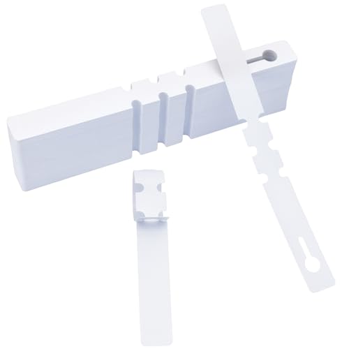200 Pcs Plant Labels Tags, Plastic Markers Tree Tags for Outdoor, Waterproof Warp Around Hanging Name Tags for Nursery Garden (White) - color: White