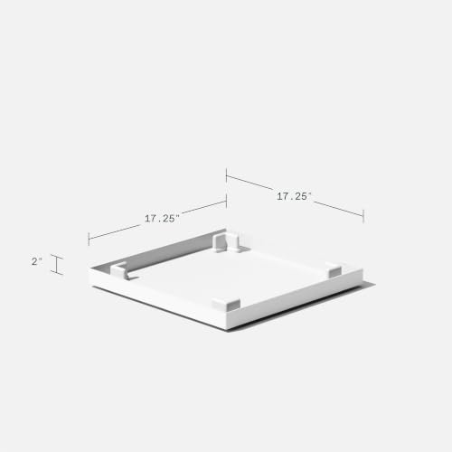 Veradek Block Series Cube Planter & Drip Tray - Square Outdoor Planter Set - color: White, size: Small - 2 pack with saucers
