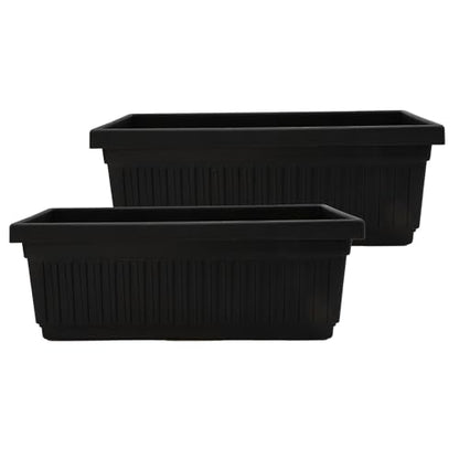The HC Companies Venetian Window Planter Box, 30 Inch, Black, 2-Pack - color: Black, size: 30", style: Pack of 2