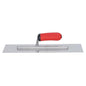 Professional Concrete Finishing Trowel, Stainless Steel Blade with Soft Grip Handle, Silver and Red, 14 x 4 Inch - size: 14*4inch