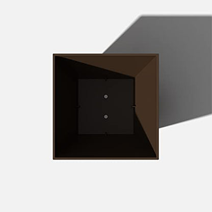 Veradek Pure Series Nobleton Planter - Tapered Square Outdoor Planter - color: Espresso, size: 22 inch - 2 Pack
