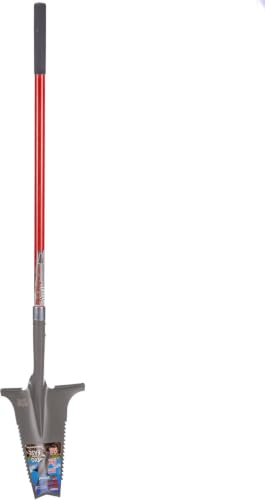 Root Slayer 22511 XL Garden Shovel, Serrated Blade, Fiberglass Shaft, Red - color: Red, size: XL