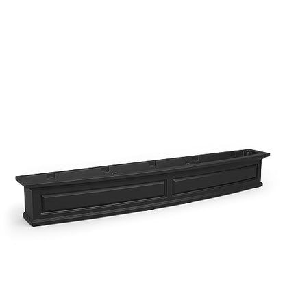 Mayne Inc. Nantucket 6ft Window Box - Black - 72in L x 11.6in W x 10.2in H - with 6.5 Gallon Built-in Water Reservoir (4848-B) - color: Black, size: 72in
