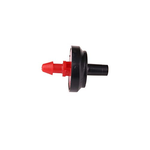 Raindrip PC2050B Pressure Compensating Dripper, 50-Pack, Red/Black - size: 50-Pack