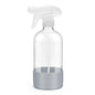 Glass Spray Bottles for Cleaning - 16 oz Spray Bottles with Silicone Sleeve - color: Grey