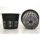 3.75 Inch Round Orchid/Hydroponics Slotted Mesh Net Pot - 25 Pack