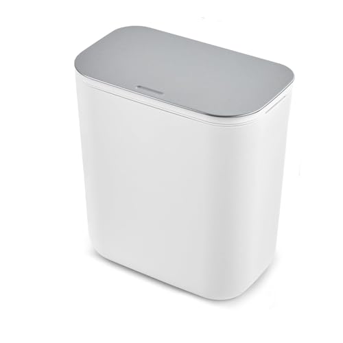 GAOMON 2.4 Gallon/9L Hanging Trash Can with Stainless Steel Lid, Under Sink Compost Bin for Kitchen Cabinet Door, Mountable Food Waste Container for RV, Bathroom, Office