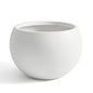 19.3"Dia x 13"H Large Fiberstone Sphere Planter, White Round Pot - color: White, size: Large