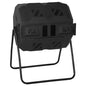 FDW | Outdoor Compost Bin | 43 Gallon | Black | Dual Chamber Tumbling Bin - color: Black