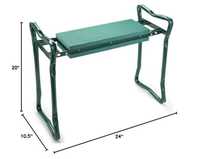 Collections Etc Garden Kneeler and Seat, Green