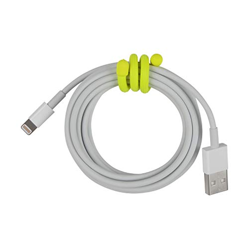 Nite Ize Original Gear Tie, Reusable Twist Tie, 6 Inch, Yellow, 2 Pack