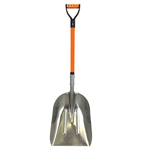 Ashman Aluminium 48 inch Snow Shovel with Large Head and Durable Handle. (Scoop Shovel, 1 Pack). - size: 1 Pack, style: Scoop Shovel